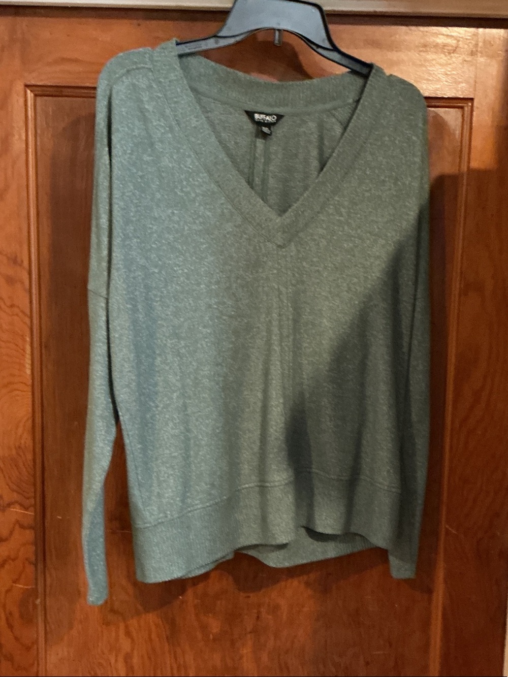 Dusty Sage V-Neck Pullover Sweater